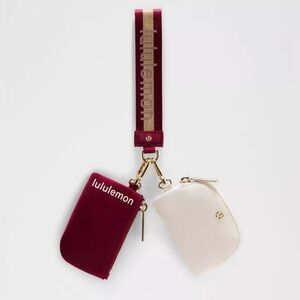 Lululemon Athletica Red and White Key Holder Set